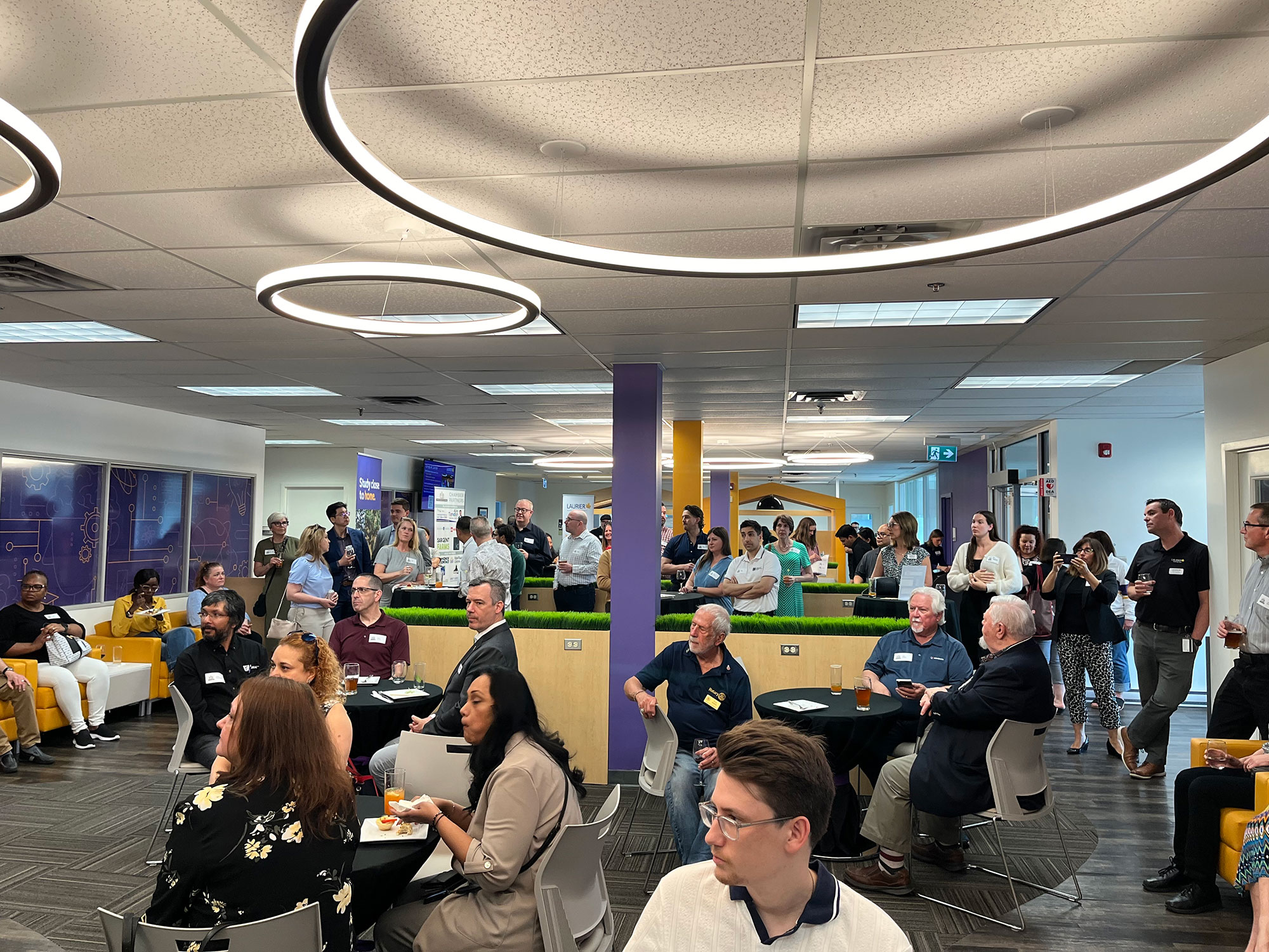 Crowd inside Laurier Milton Academic Centre