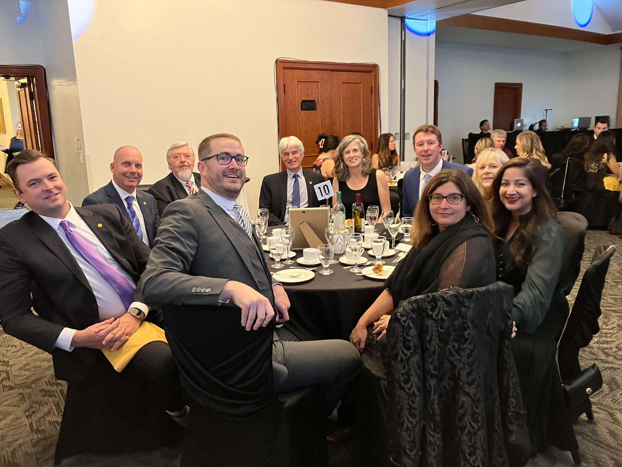 Faculty, staff and alumni at the Milton Chamber of Commerce Community Awards Gala