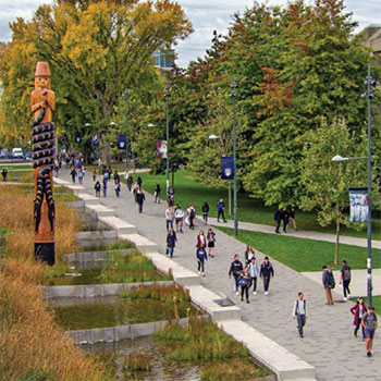 rendering of campus walkways