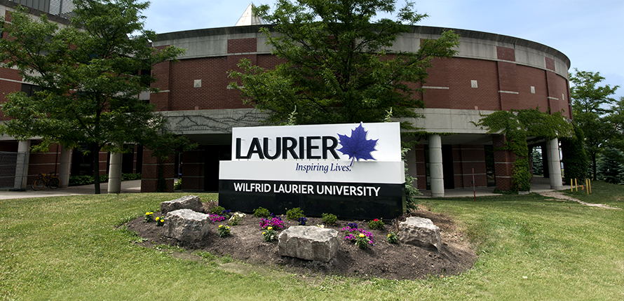 Wilfrid Laurier University sign