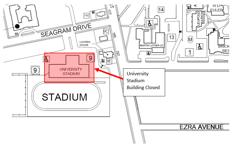 Univerisity Stadium Building Closure