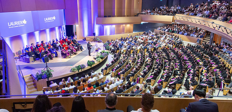 Huge audience at Laurier Convocation ceremony in Lazaridis Hall