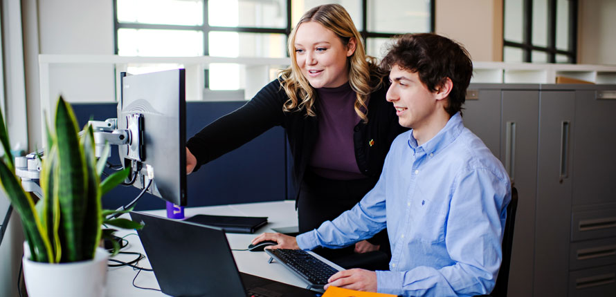 student receives instruction in the workplace