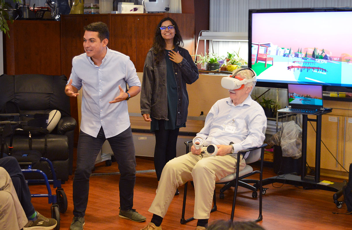 John Munoz presenting about his research study at Brantford's Adult Recreation Therapy Centre