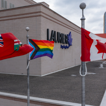 Image - Laurier flies Progress Pride flag in recognition of Pride Month