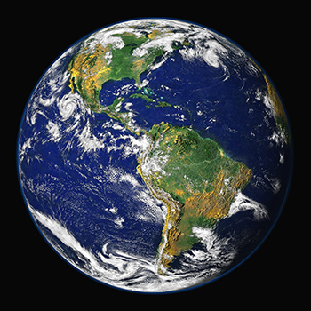 Satellite photo of the Earth