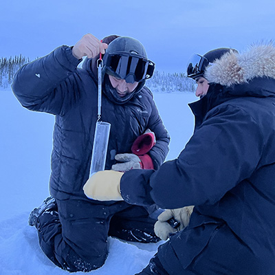 Partnering with NWT Indigenous Guardians to provide real-time monitoring of lake ice.