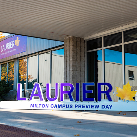 Prospective students enjoy a sneak peek at Laurier Milton during Milton Preview Day.