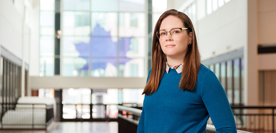 Erin Dej at Laurier's One Market building