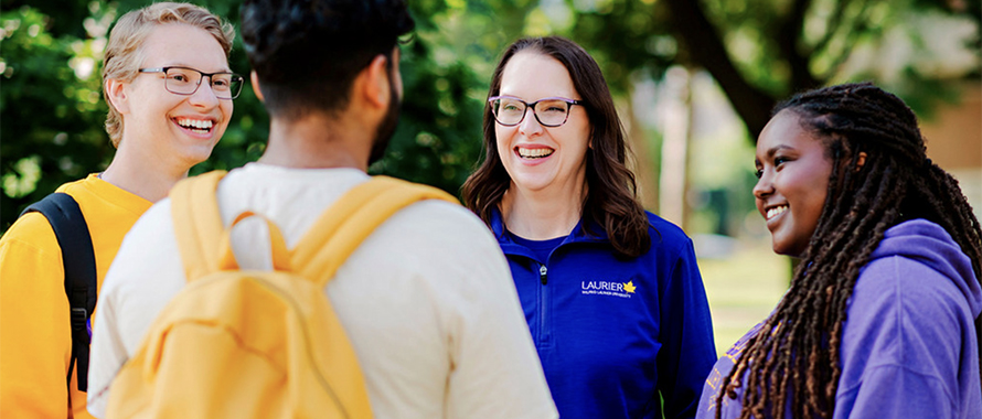 President Deborah MacLatchy with students