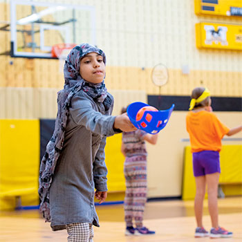 student playing