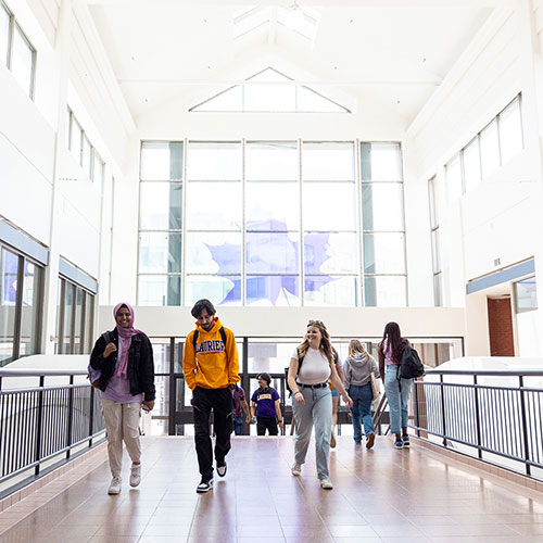 students walk in One Market