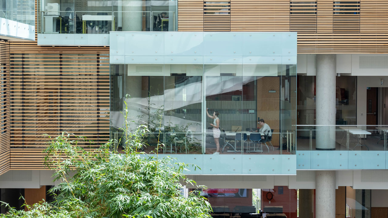 students working in study space in Lazaridis Hall