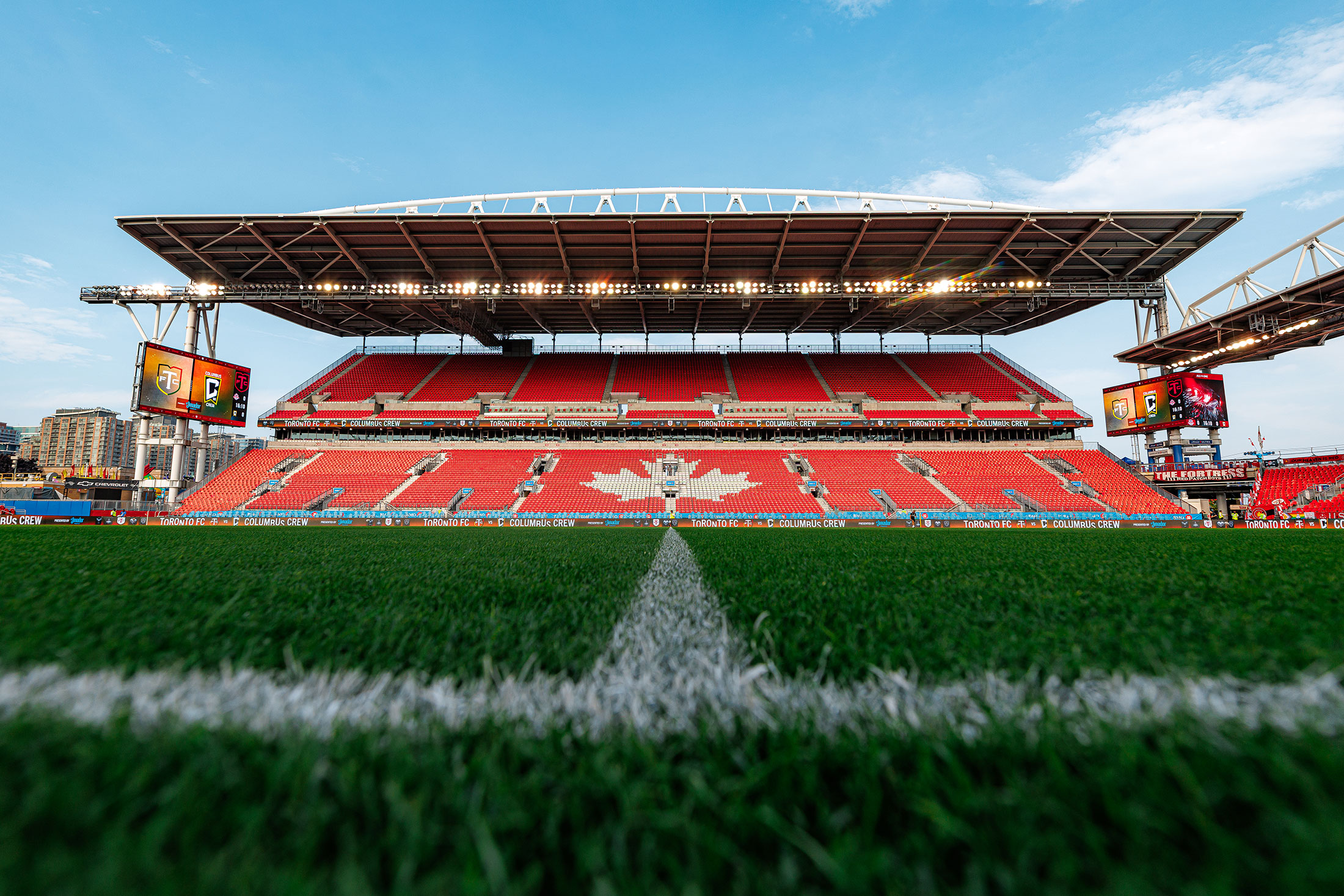 BMO field looking at the stands