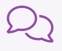 purple speech bubbles